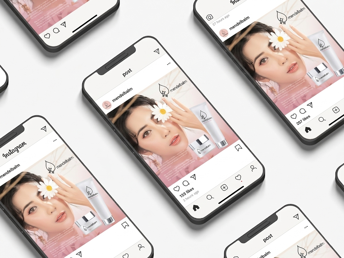 Mendelbalm Skincare Social Media Branding